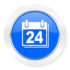 calendar blue glossy web icon