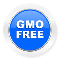 gmo free blue glossy web icon