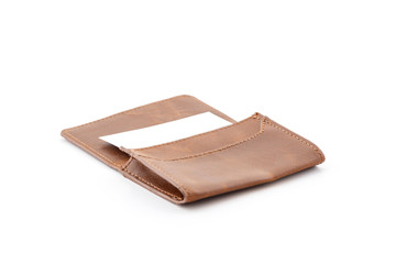 Brown leather wallet.