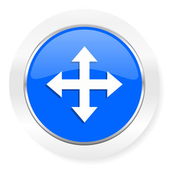 Obraz premium arrow blue glossy web icon