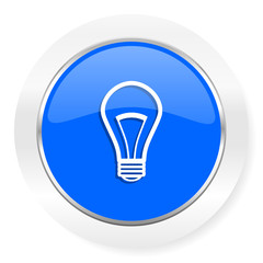 bulb blue glossy web icon