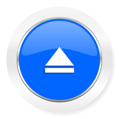 eject blue glossy web icon