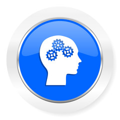 head blue glossy web icon