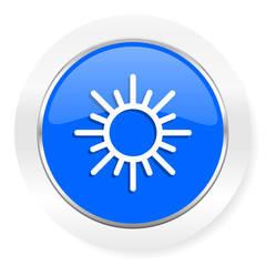 sun blue glossy web icon
