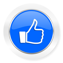 Obraz premium like blue glossy web icon