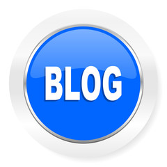 blog blue glossy web icon