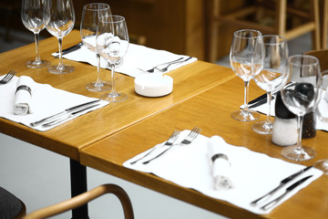 Dinner in a restaurant