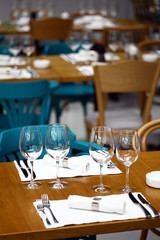 Dinner in a restaurant