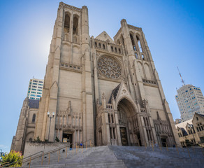 Fototapeta na wymiar Grace Cathedral in San Francisco, California