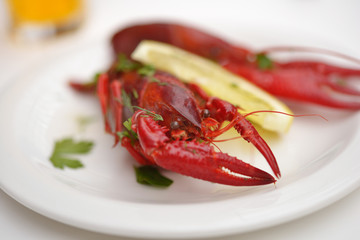 Boiled crayfish
