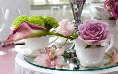 Still life wedding. Decor at a wedding reception.