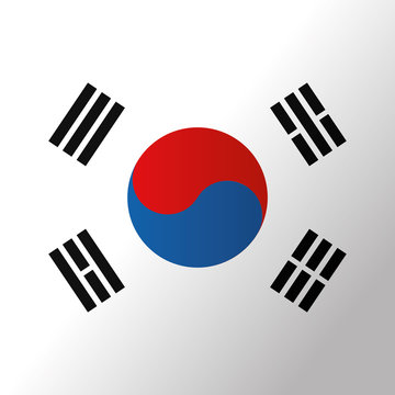 Image Of  Korea's Flag Background Editable