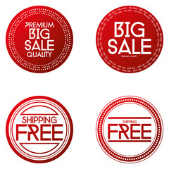 Set Of Different Labels Isolated On White Background