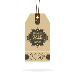 Vintage Style Sale Tags Design Isolated