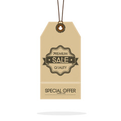 Vintage Style Sale Tags Design Isolated