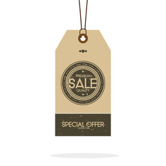 Vintage Style Sale Tags Design Isolated