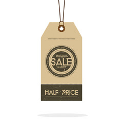 Vintage Style Sale Tags Design Isolated