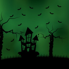 Cartoon Halloween Background Editable With Space For Text