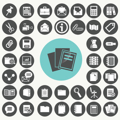 Document icons set. Illustration eps10