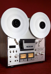 Fototapeta premium Analog Stereo Open Reel Tape Deck Recorder Vintage