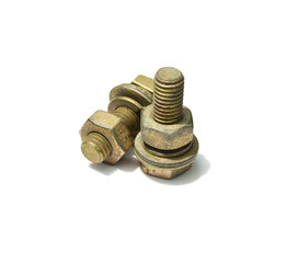 bolt and nut isolated on white background