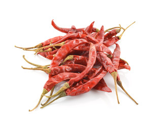 Dried chili as a food background.