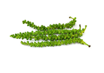 fresh peppers on a white background.