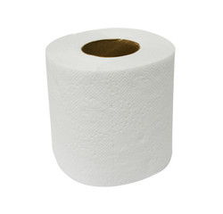Roll Of Toilet Paper Isolated On White Background