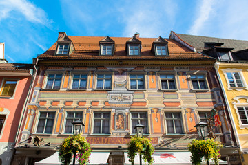 Beautiful colourful houses in Fussen, Germany