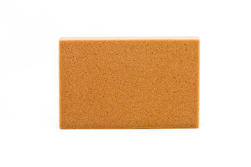 A clean sponge on white background