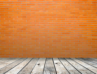Brick wall on wood floor Room interior modern style