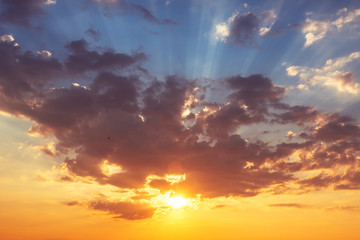 Beautiful cloudscape, sunrise shot