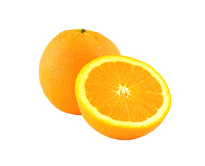 Orange fruit isolated on white background