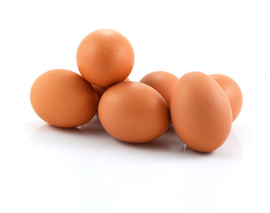 eggs isolated on white background