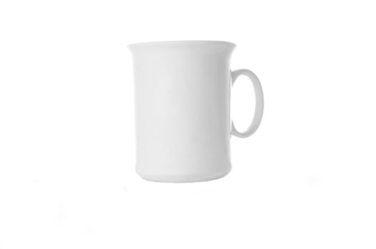 white cup isolated on white