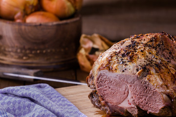 Roast Pork with onions