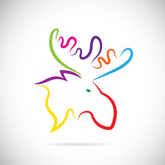 Vector images of moose deer head