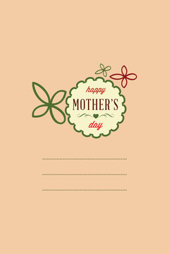 Vector illustration with mothers day and