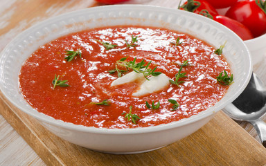 Fresh tomato soup