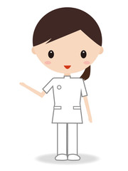 白衣の女性　案内