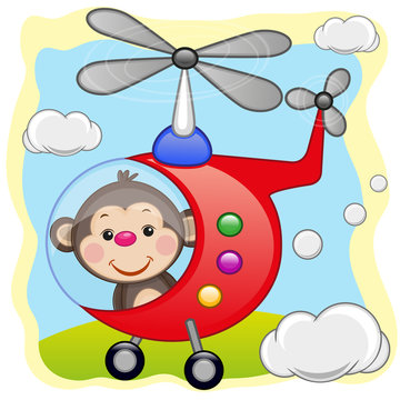 Monkey in helicopter