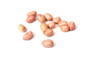 Groundnuts on a white background