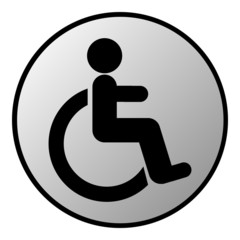 Disabled sign button