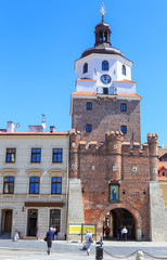 Krakow Gate (Brama Krakowska) in Lublin, Poland - obrazy, fototapety, plakaty