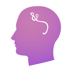 head with ebola virus