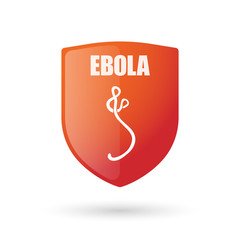 Shield with an ebola sign