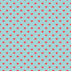 Romantic seamless pattern with hearts. Beautiful  vector