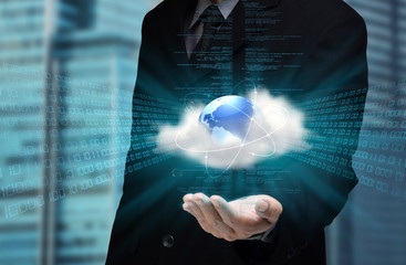 Internet Business Cloud connection at hand