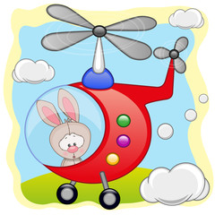 Rabbit in helicopter