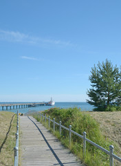 Strandabgang an der Seebrücke im Ostseebad Binz